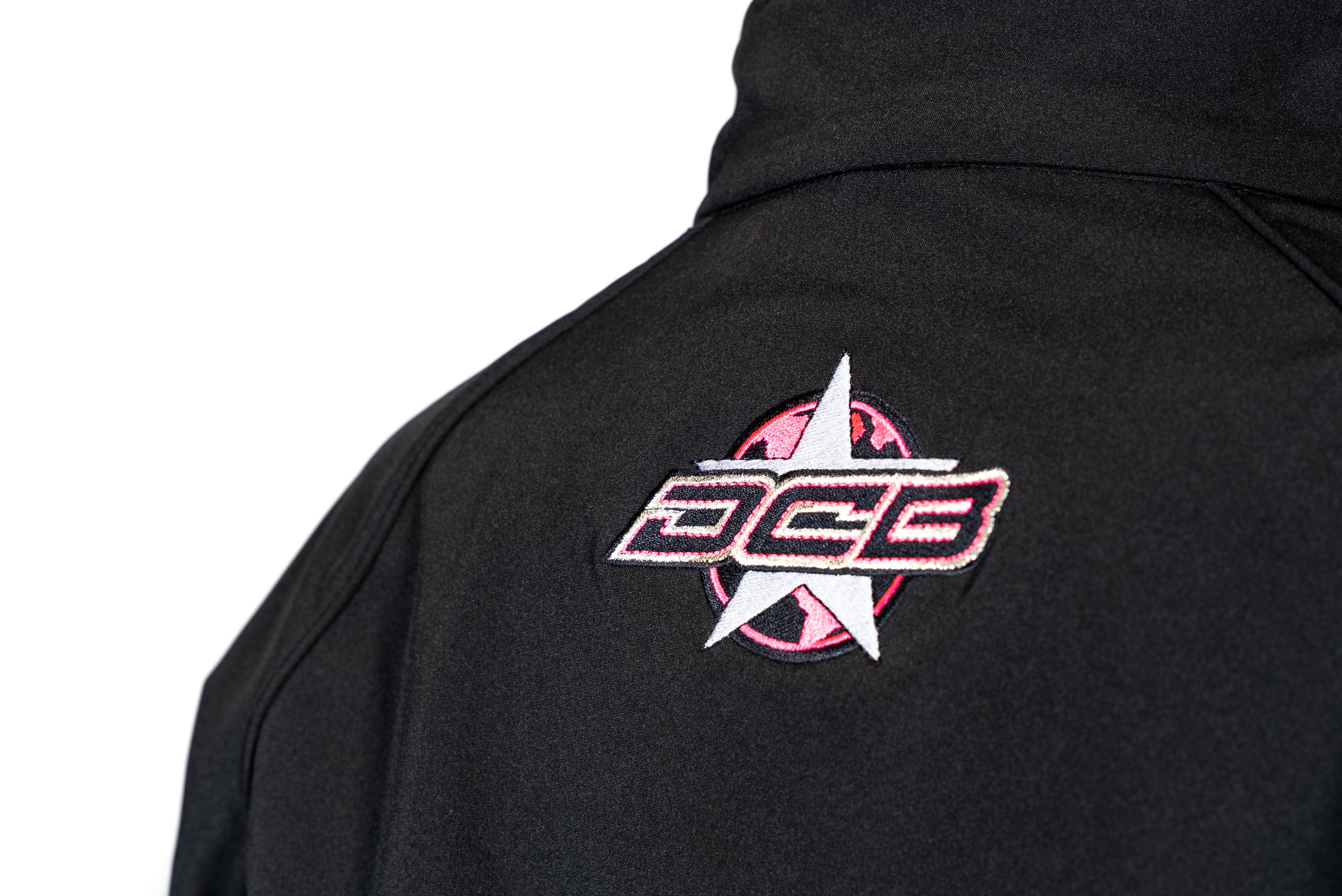 DCB PINK STAR WOMENS BLACK SOFT SHELL JACKET