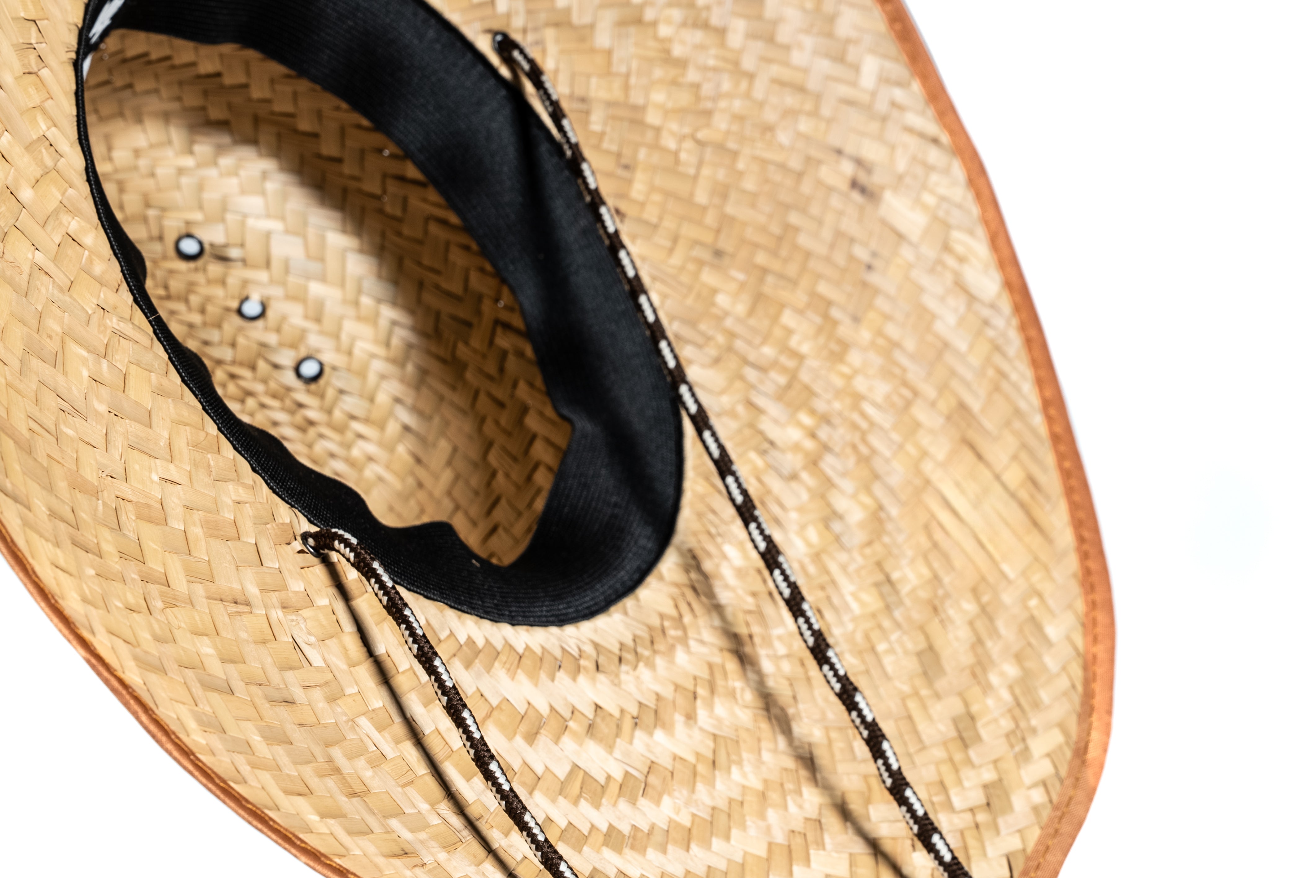 DCB SILVER STAR/TAN STRAW HAT BROWN STRING