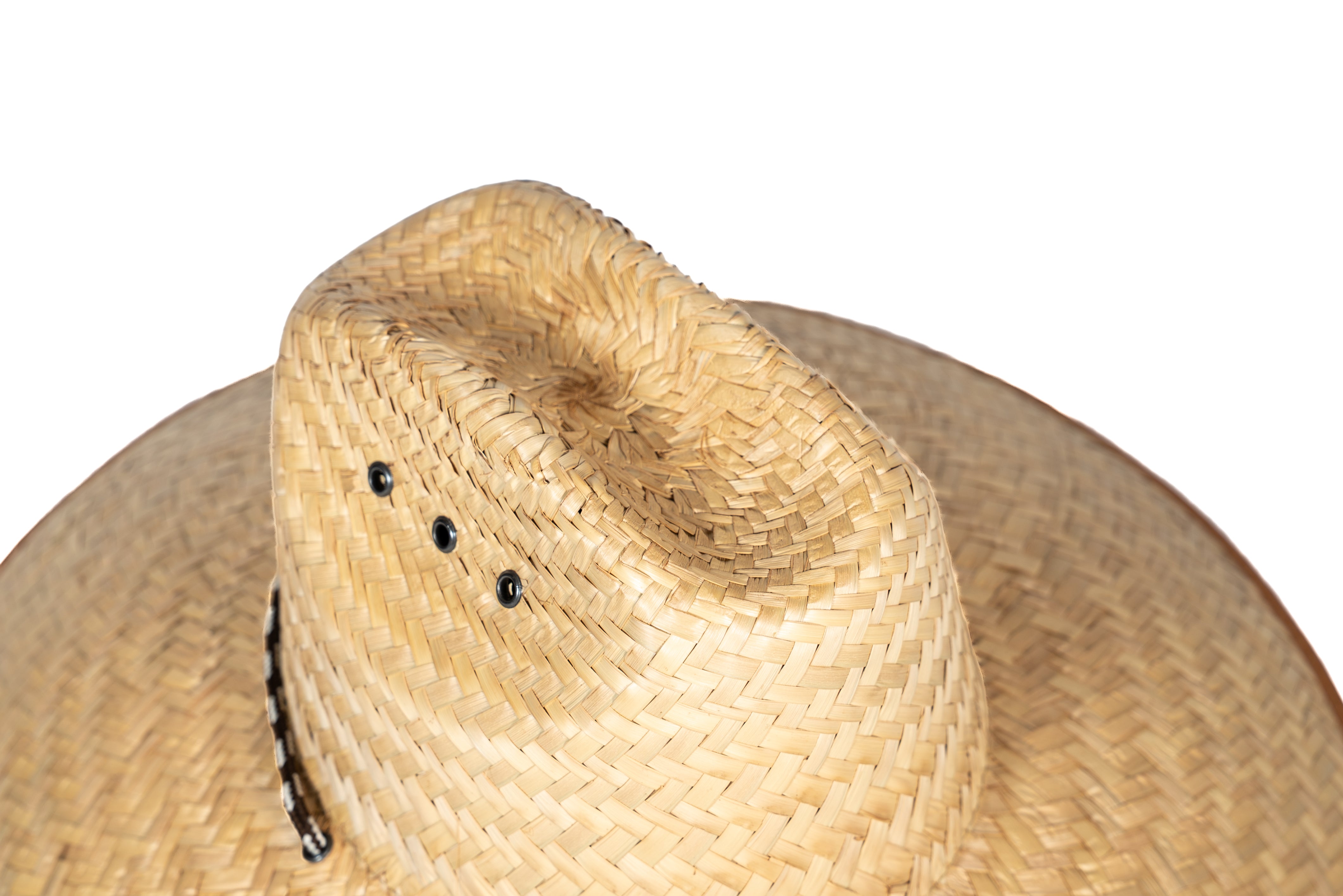 DCB SILVER STAR/TAN STRAW HAT BROWN STRING