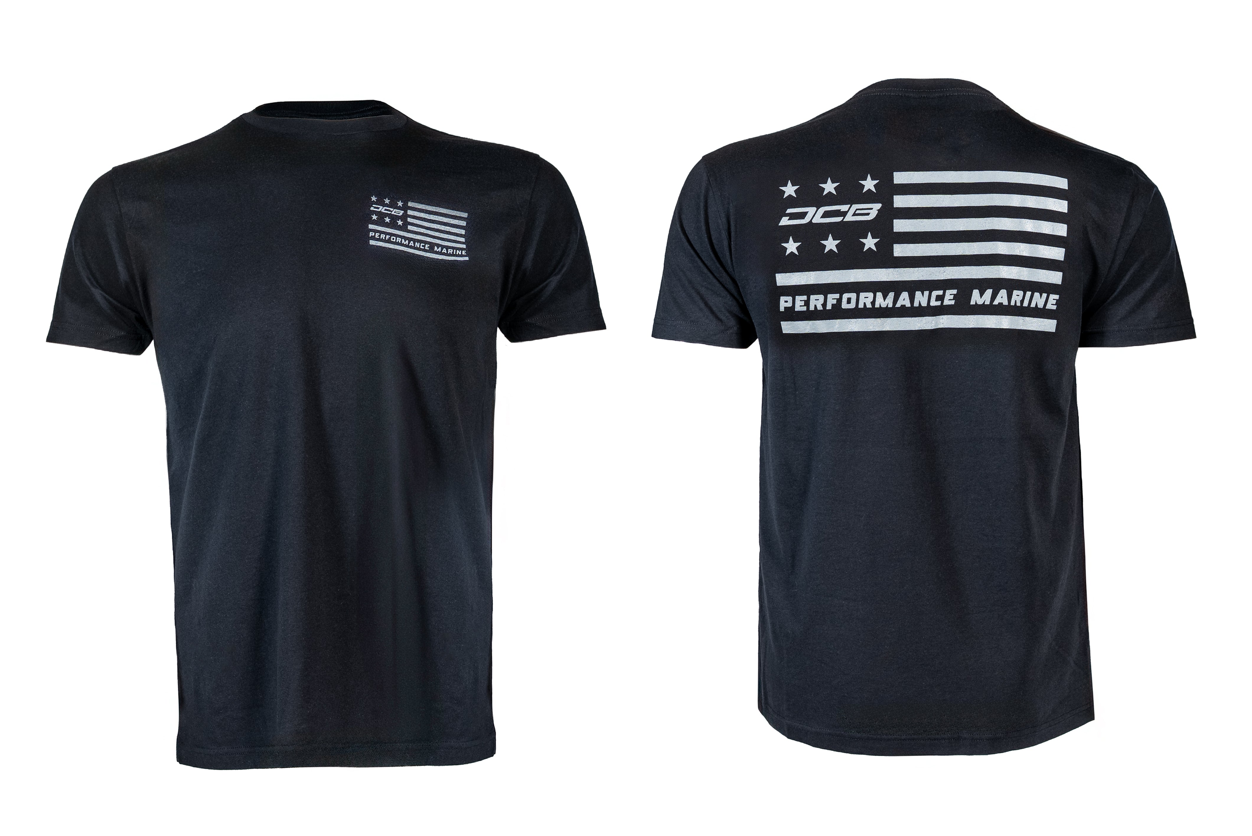 DCB BLACK/CHARCOAL AMERICAN FLAG MENS T-SHIRT