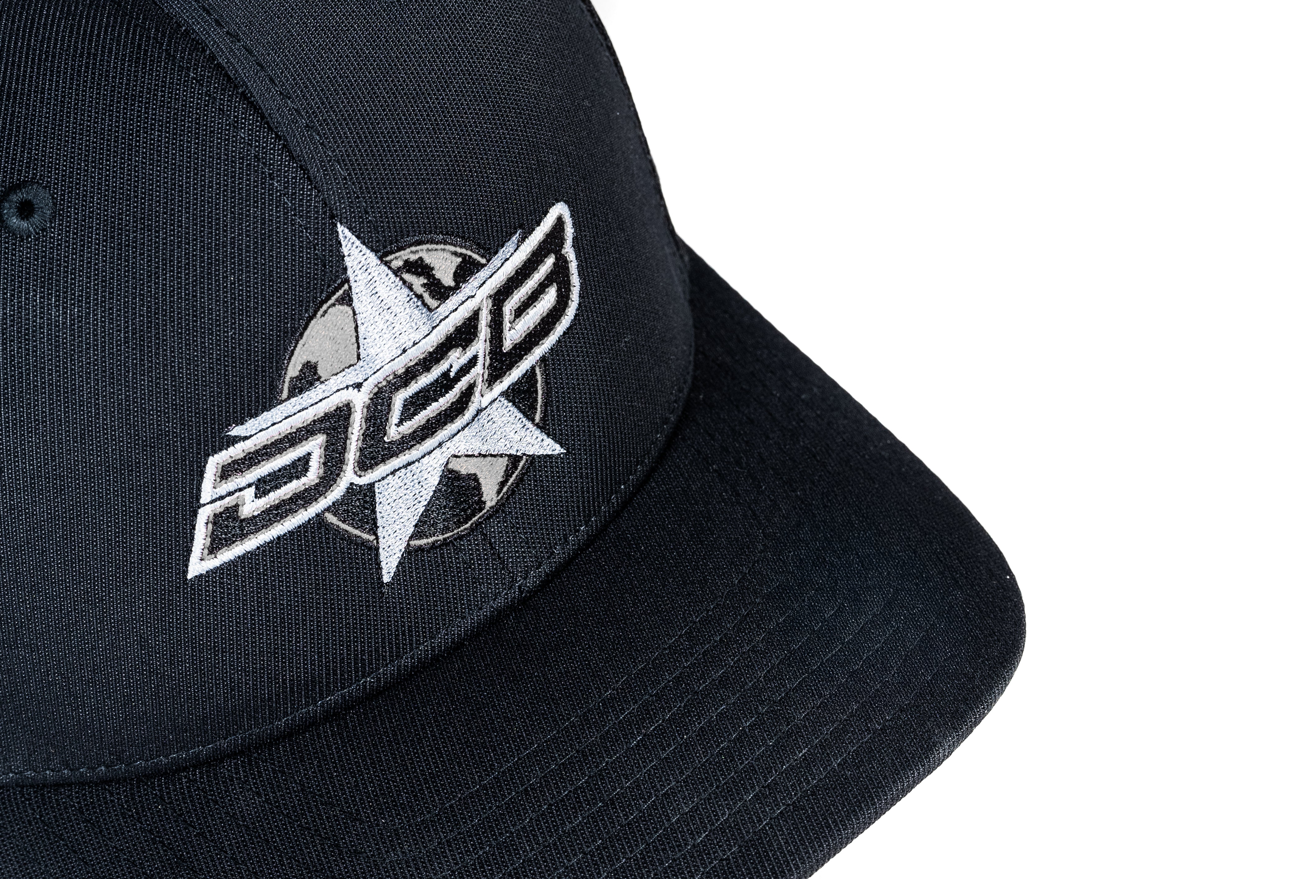 DCB LOGO BLACK FABRIC MESH FITTED HAT