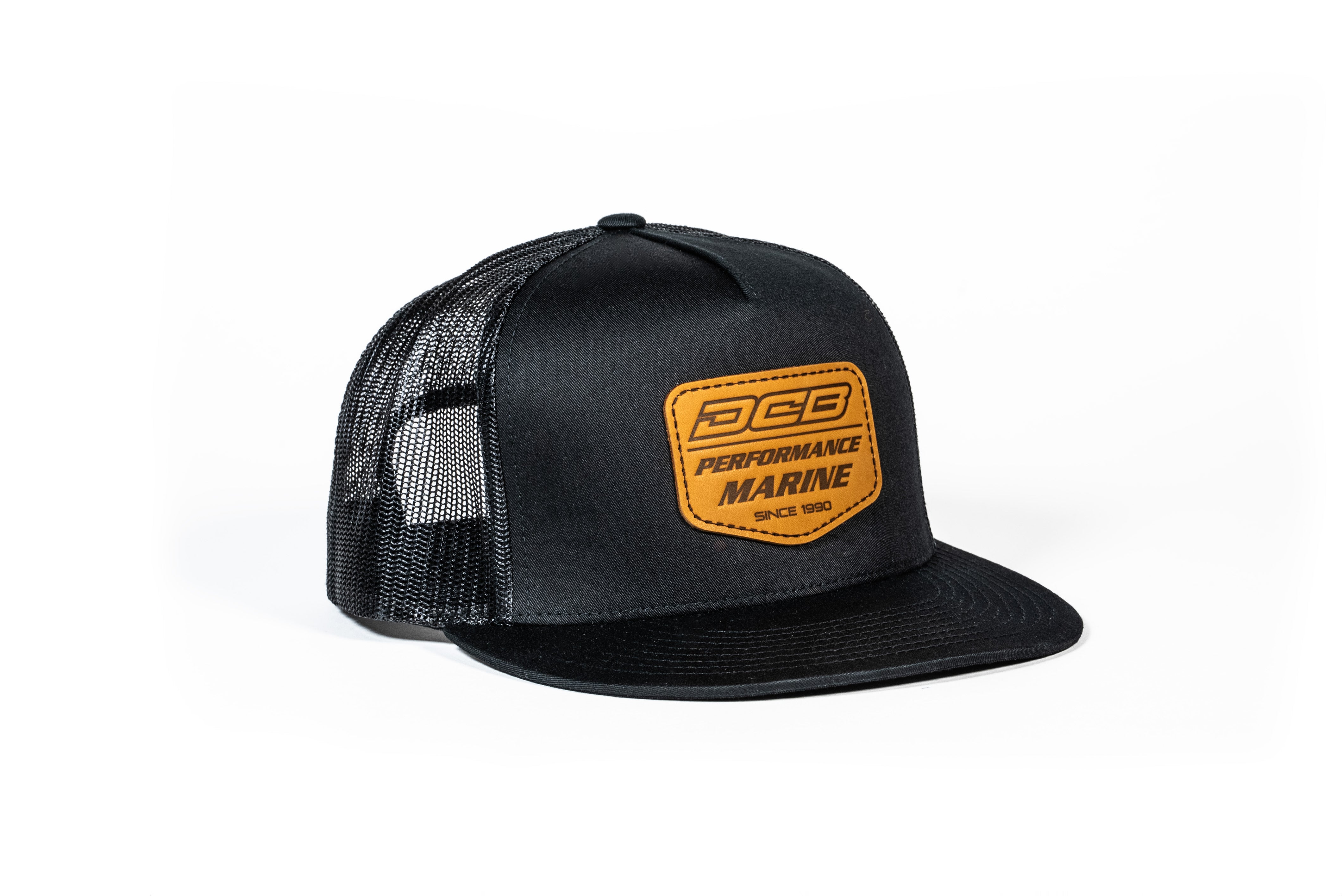 DCB BLACK MESH SNAP BACK - LEATHER PATCH