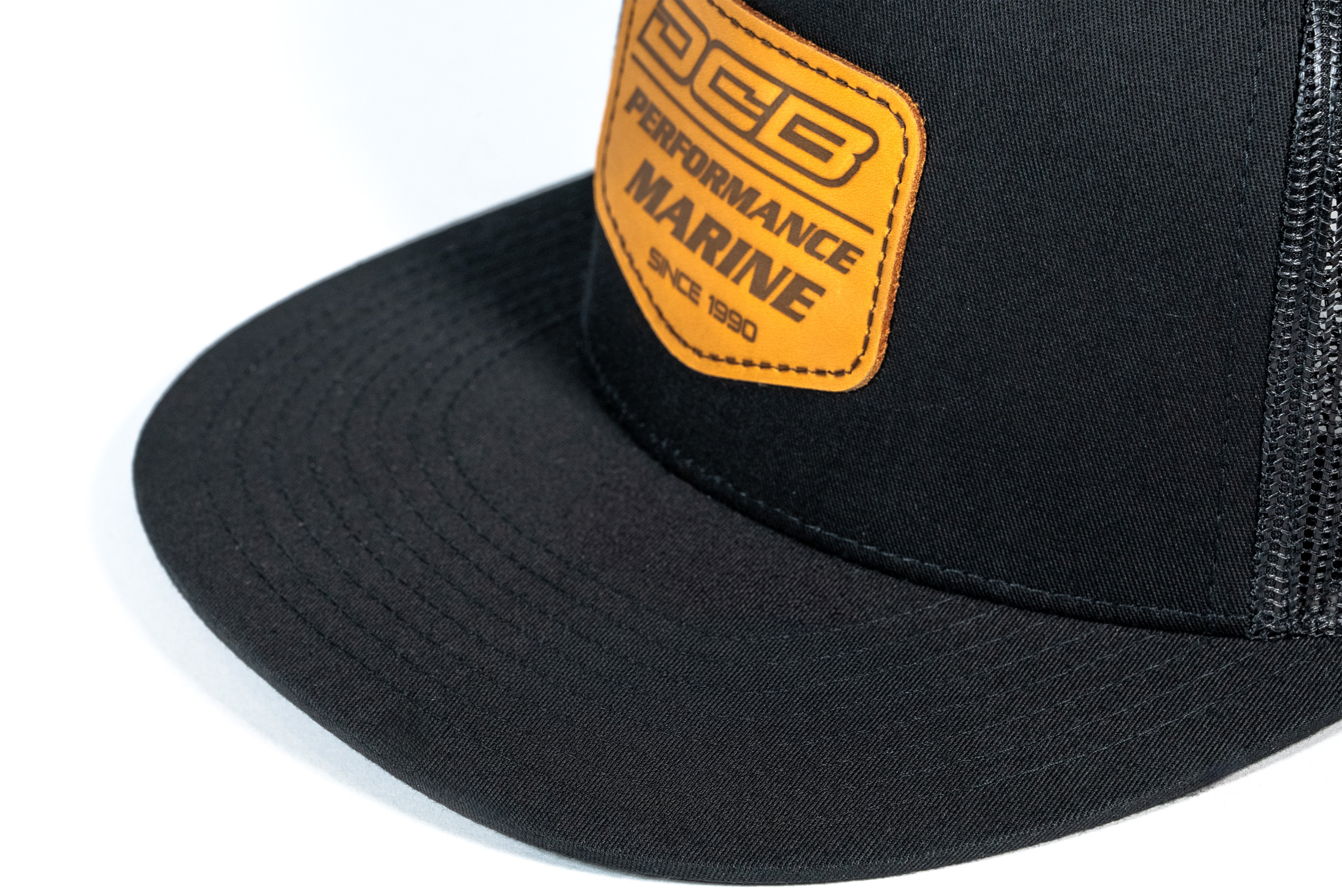 DCB BLACK MESH SNAP BACK - LEATHER PATCH