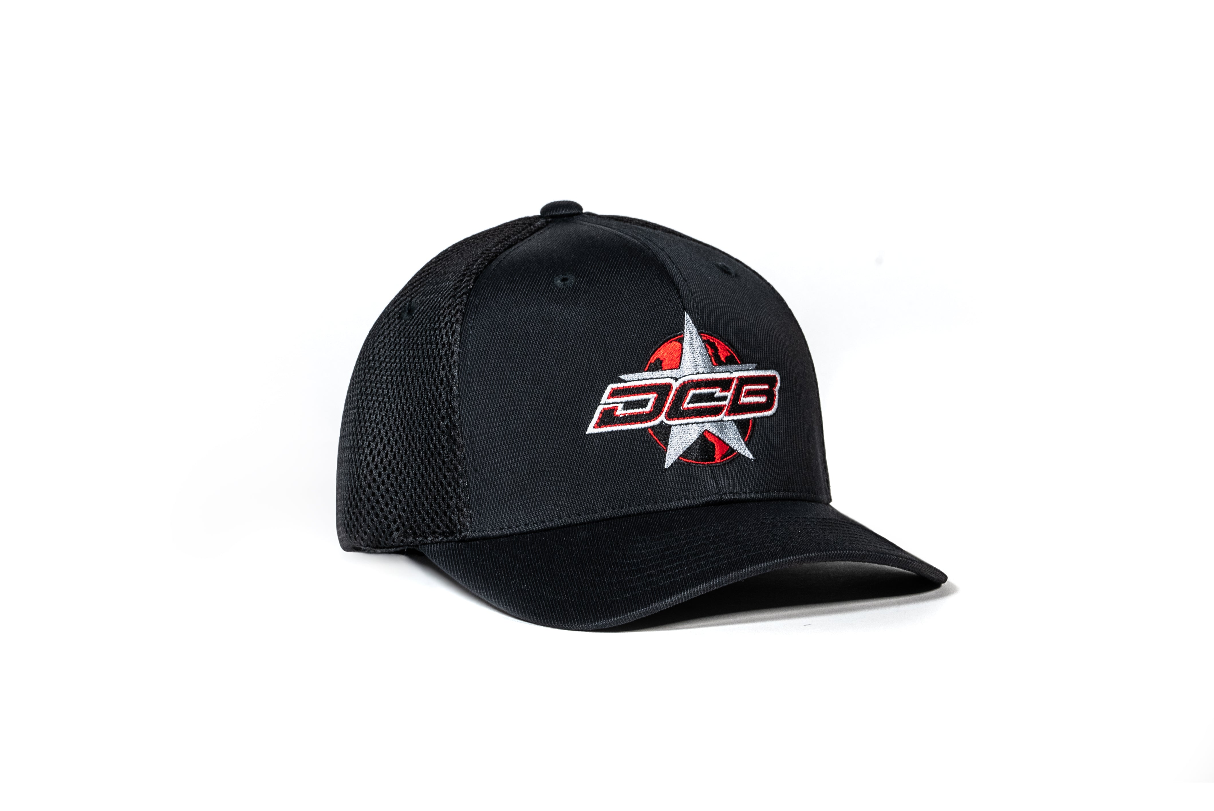DCB LOGO BLACK FABRIC MESH FITTED HAT