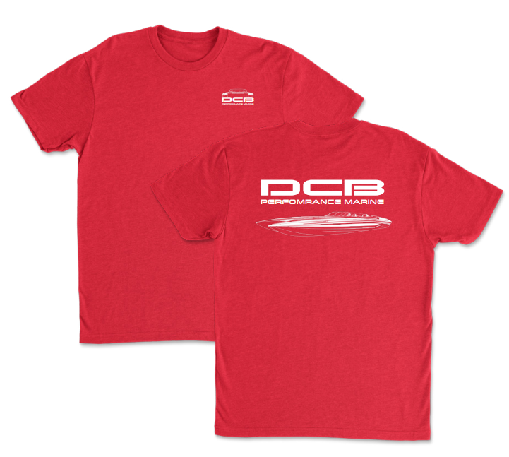 Mens red DCB short sleeve shirt