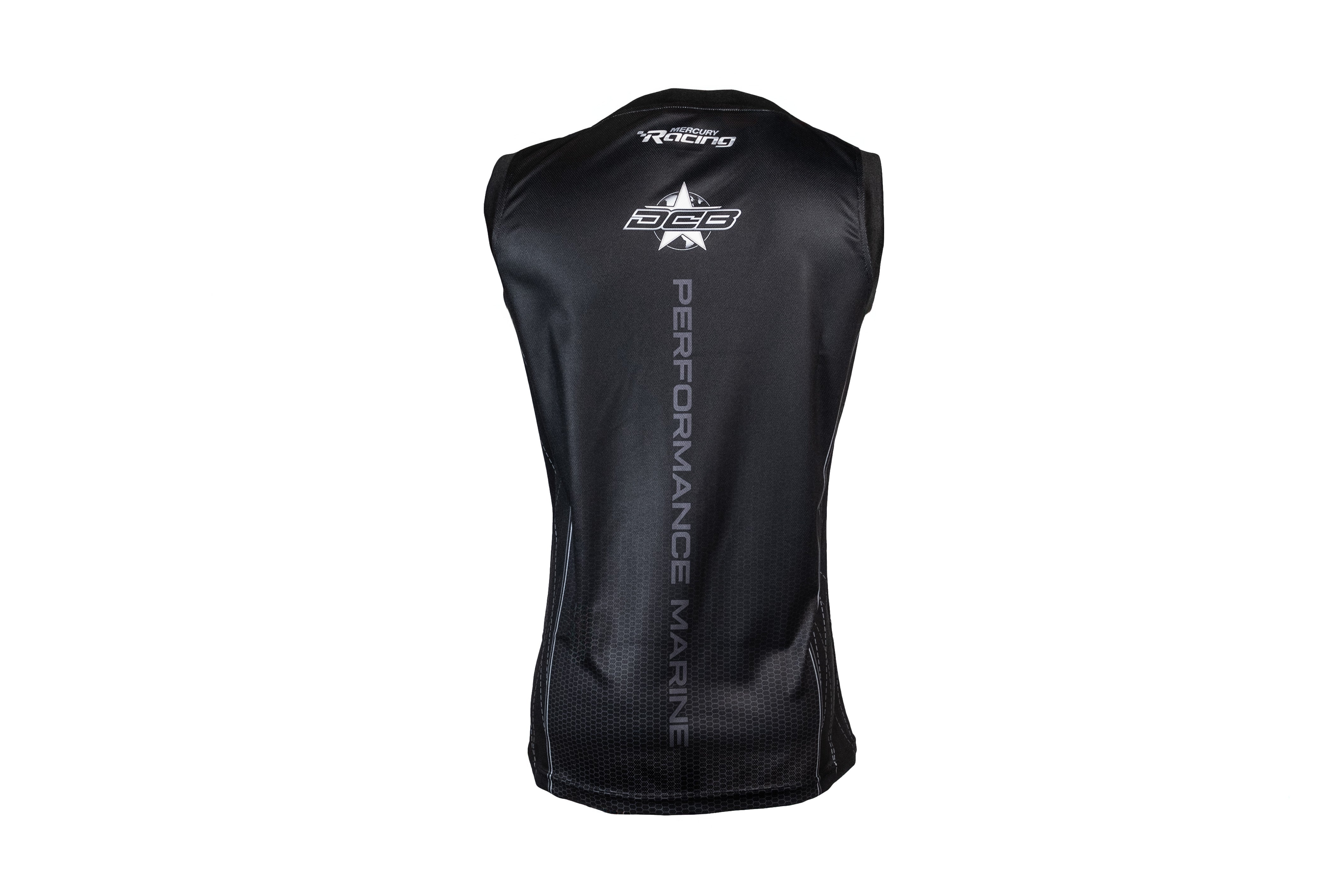 DCB MENS CUT OFF SLEEVE JERSEY- BLACK/WHITE