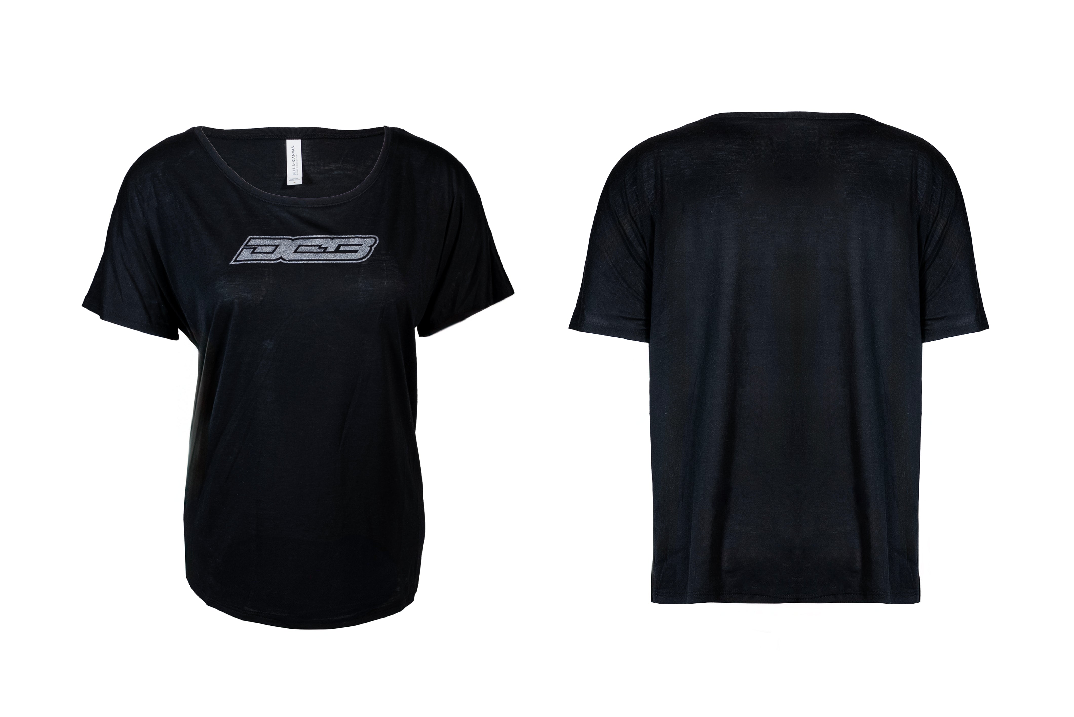 DCB BLACK WOMEN'S WIDE NECK T-SHIRT