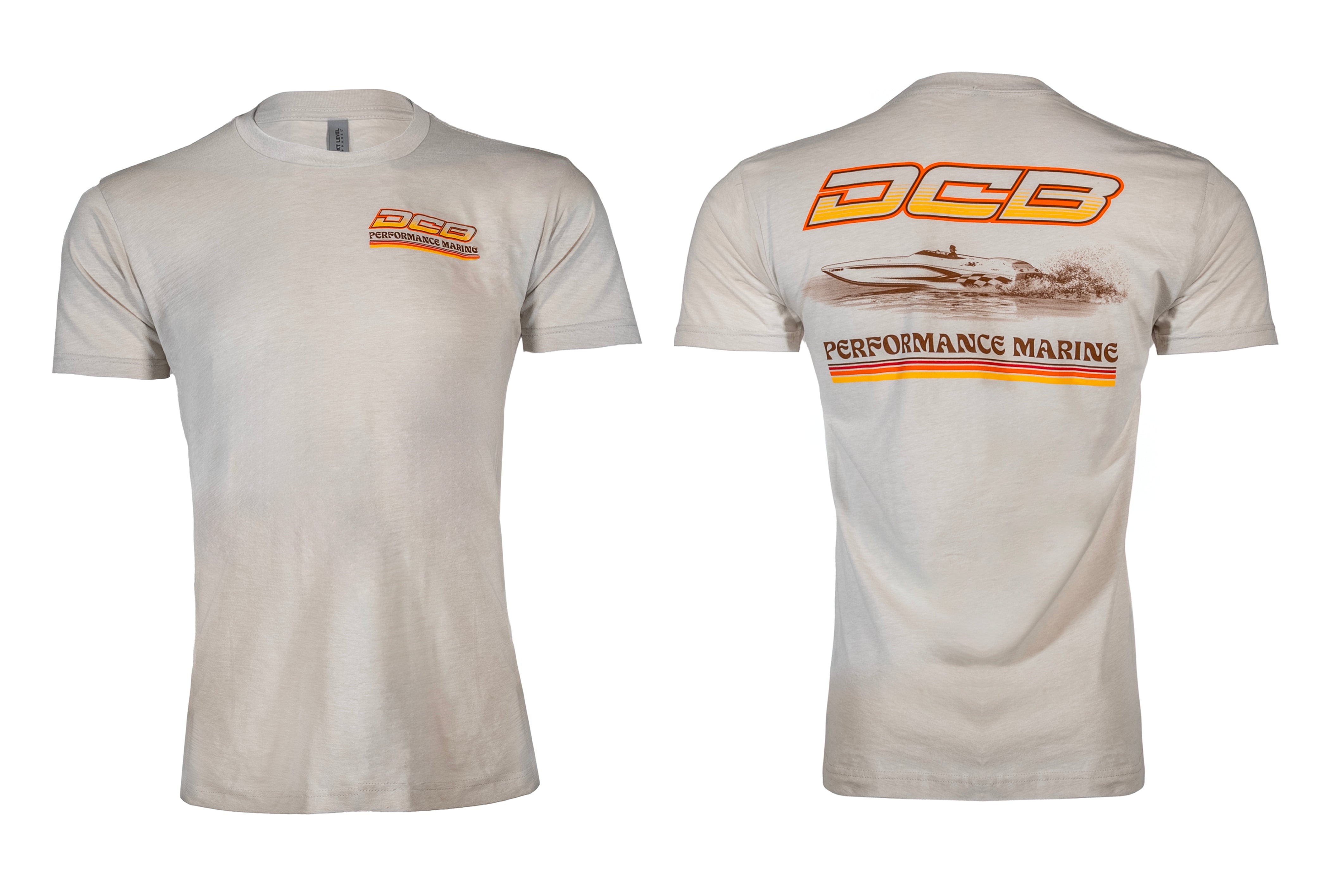 DCB SAND/ORANGE MENS SHORT SLEEVE T-SHIRT