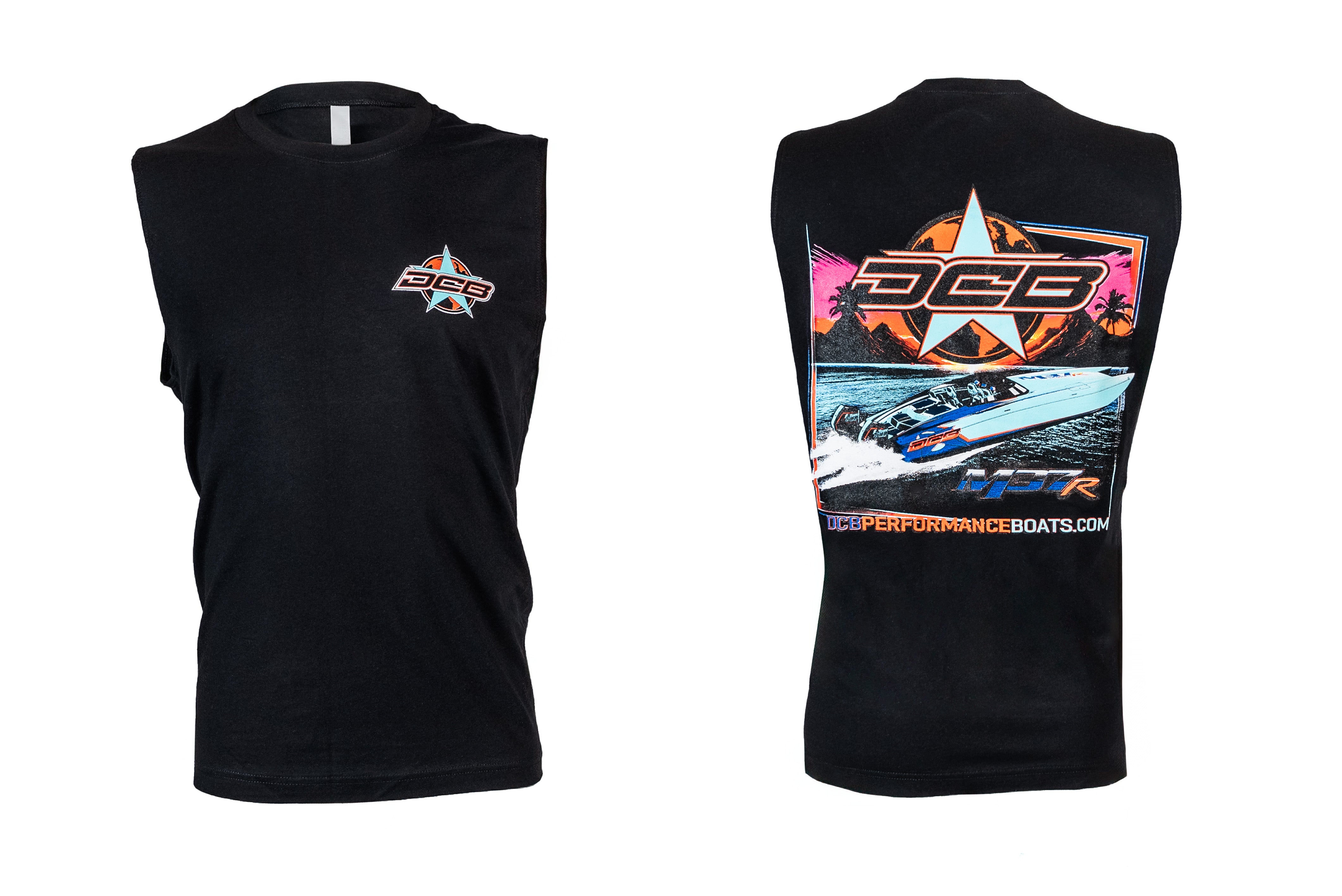 DCB TEAL STAR MENS CUT OFF SLEEVE SHIRT