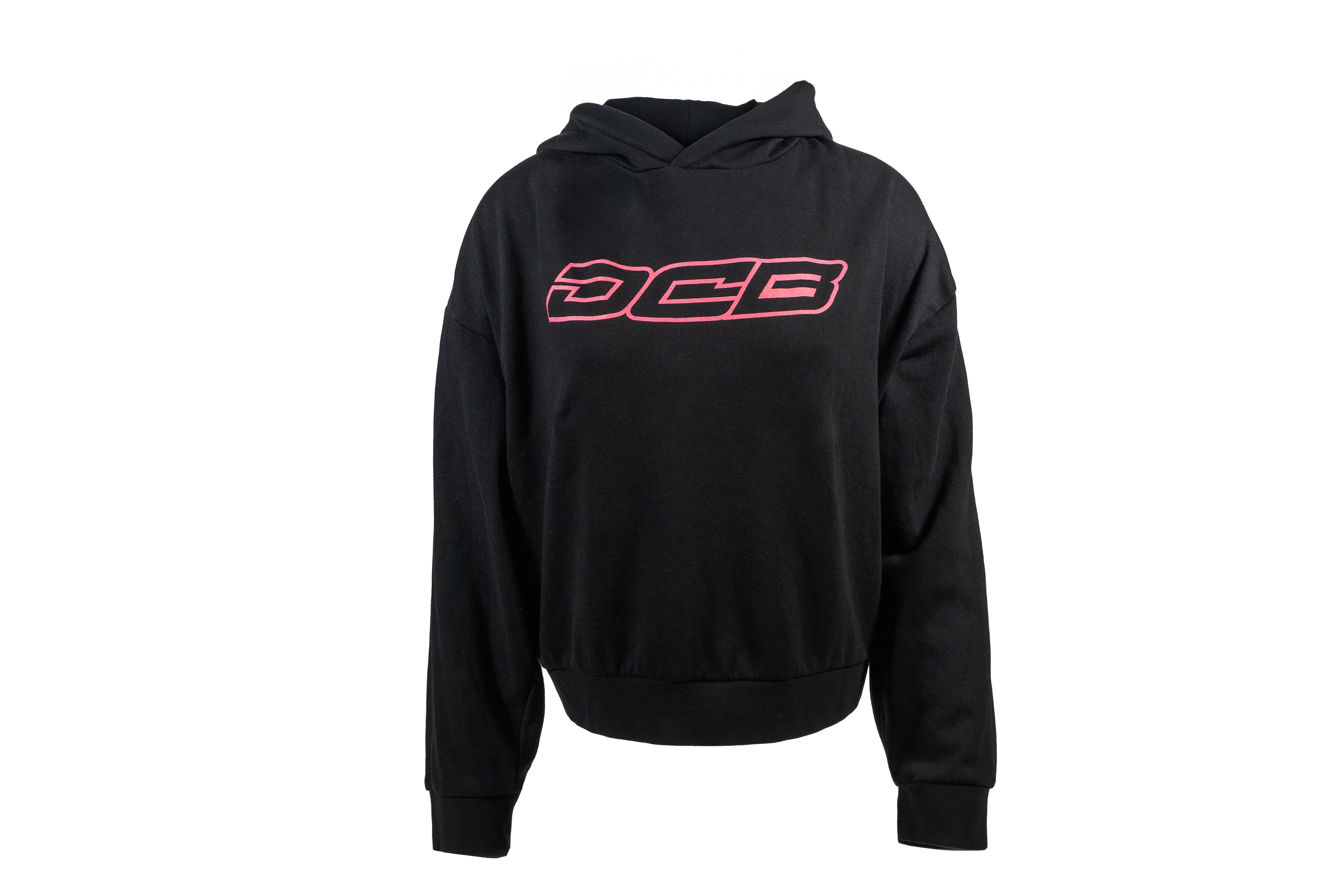 DCB BLACK/PINK WOMENS CROP TOP HOODIE