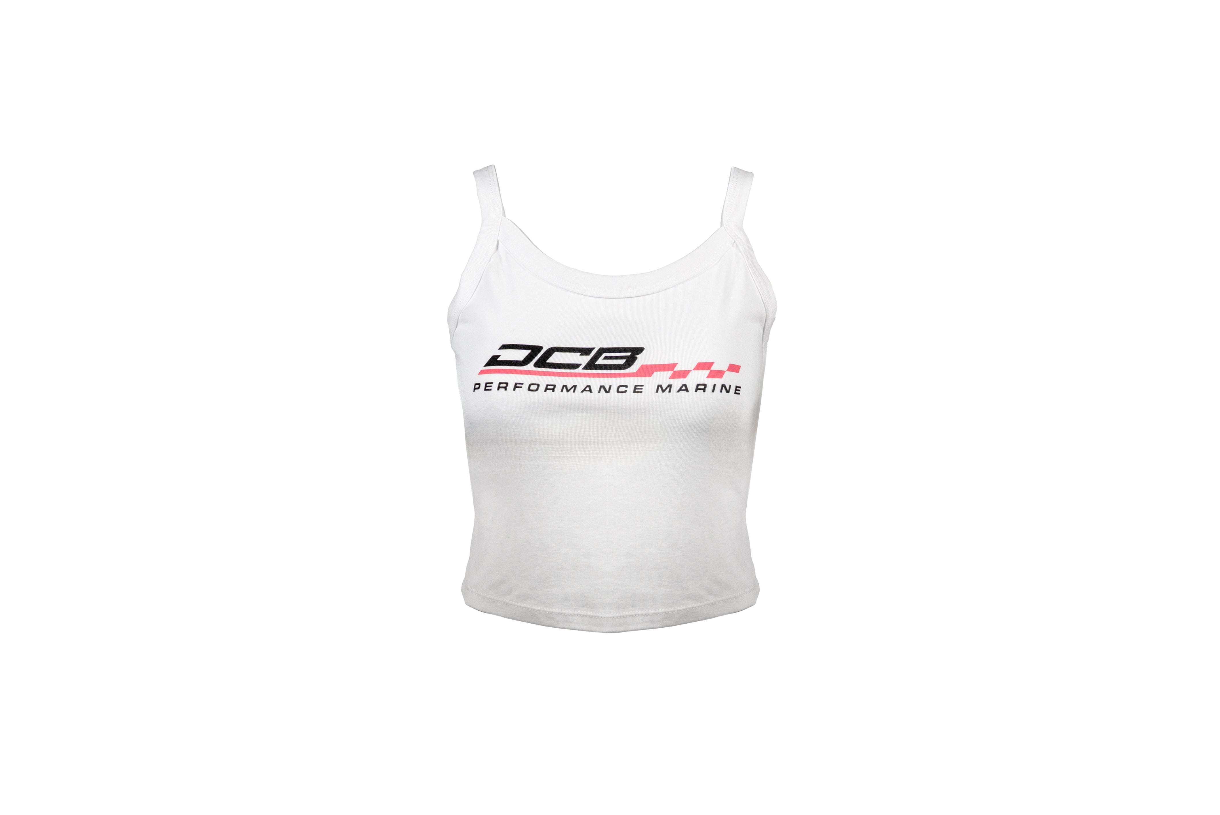 DCB WHITE/PINK PERFORMANCE CHECKERED WOMENS TANK TOP