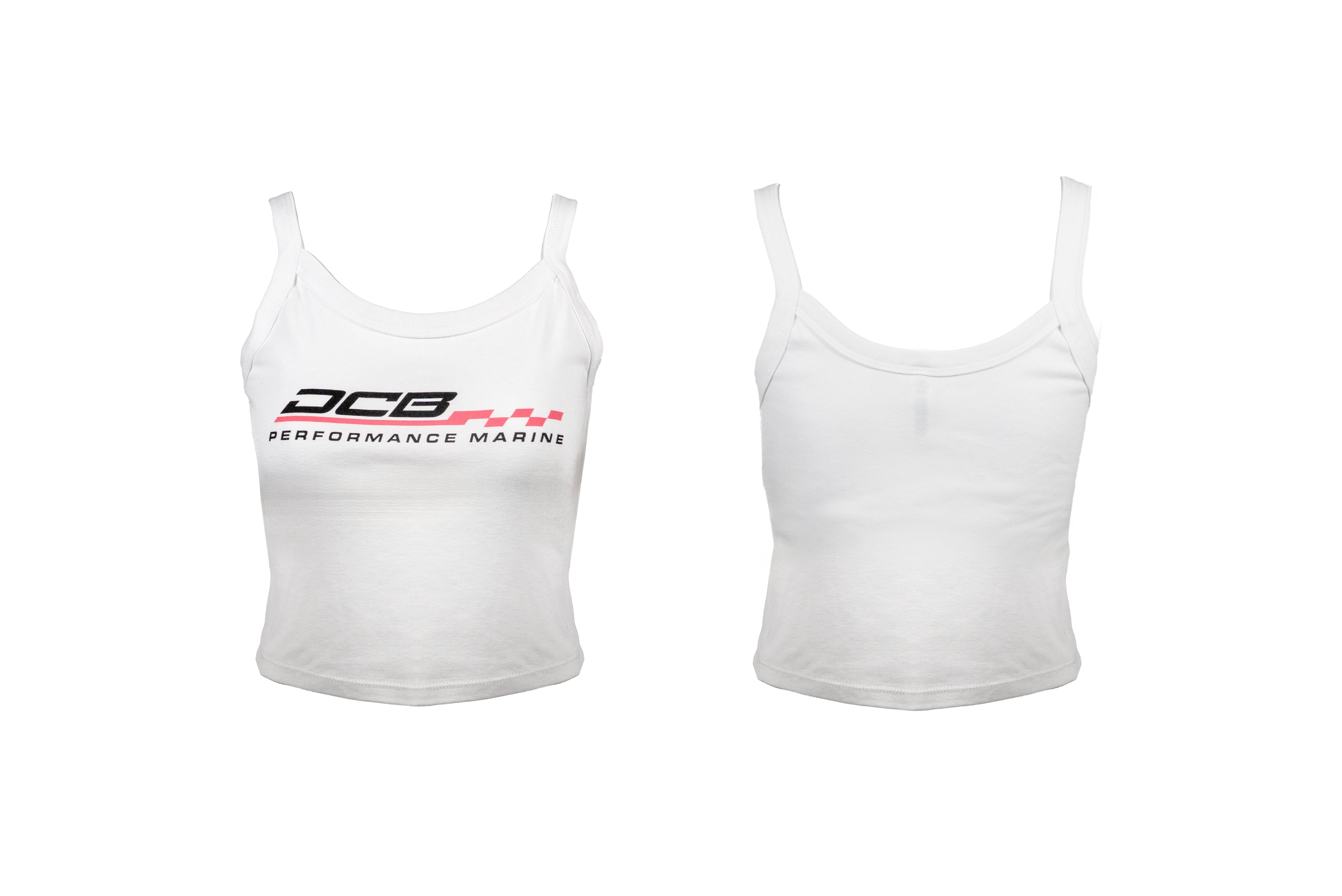 DCB WHITE/PINK PERFORMANCE CHECKERED WOMENS TANK TOP
