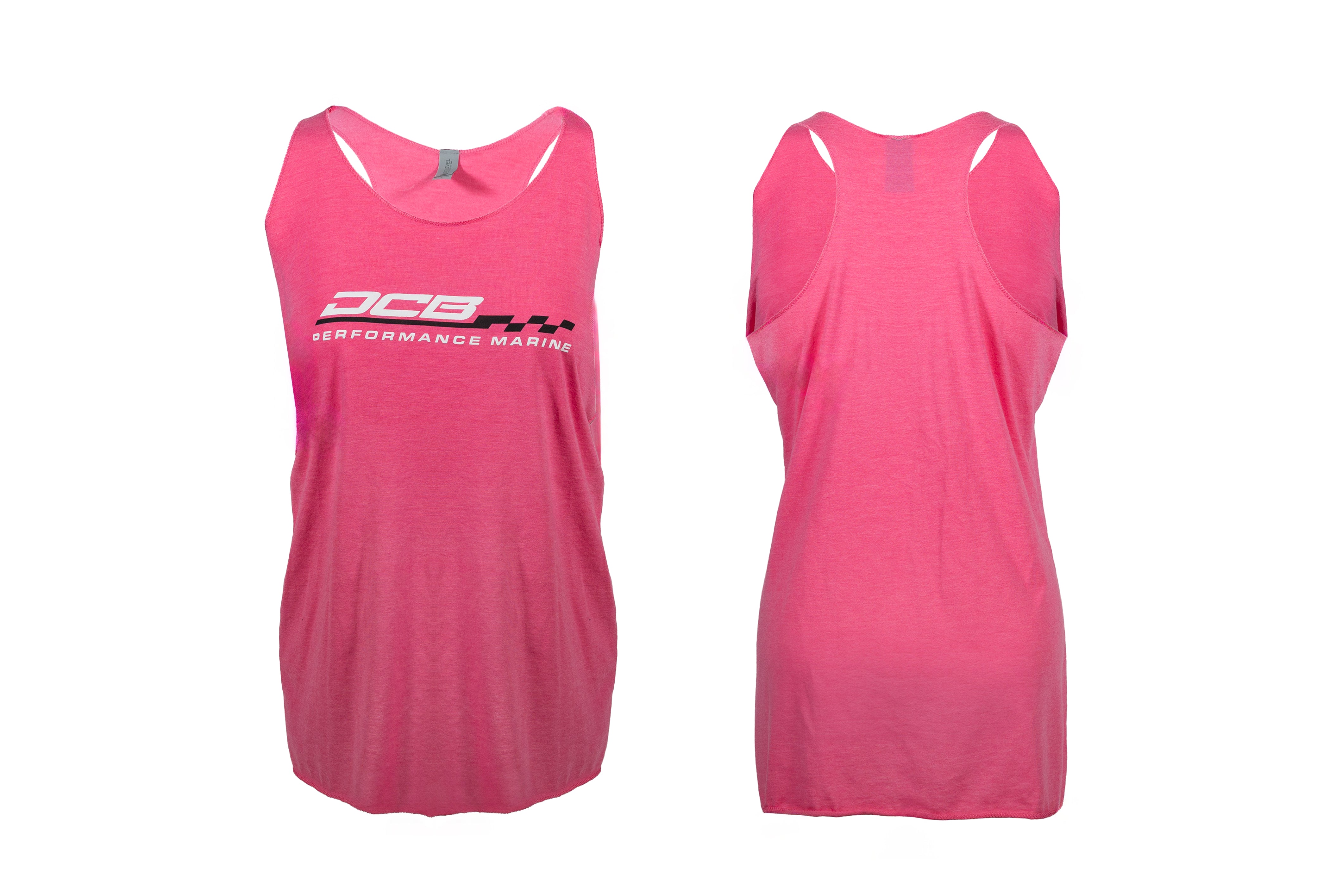 DCB PINK/WHITE PERFORMANCE CHECKERED WOMENS TANK TOP