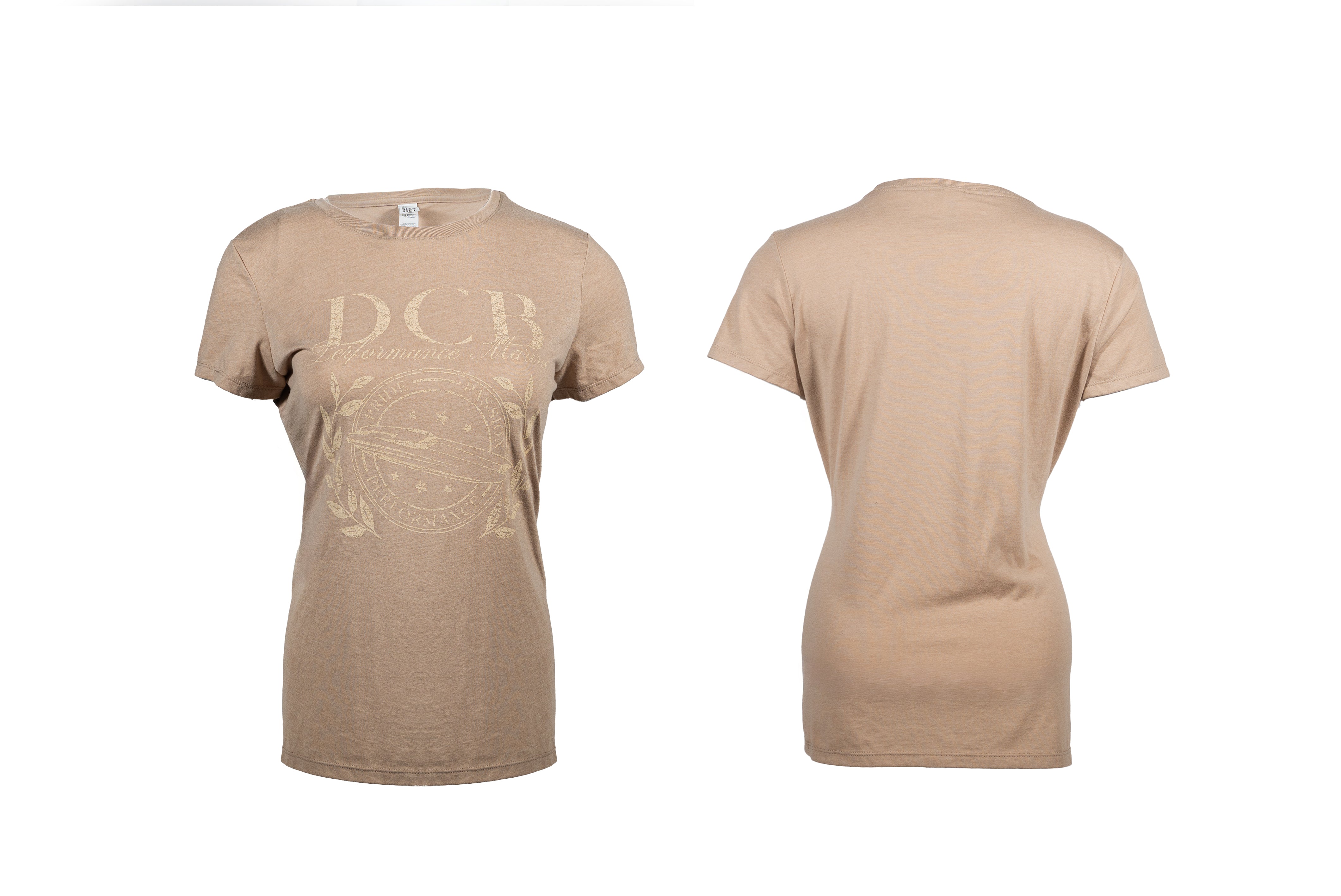 DCB LIGHT BROWN VINTAGE WOMENS T-SHIRT