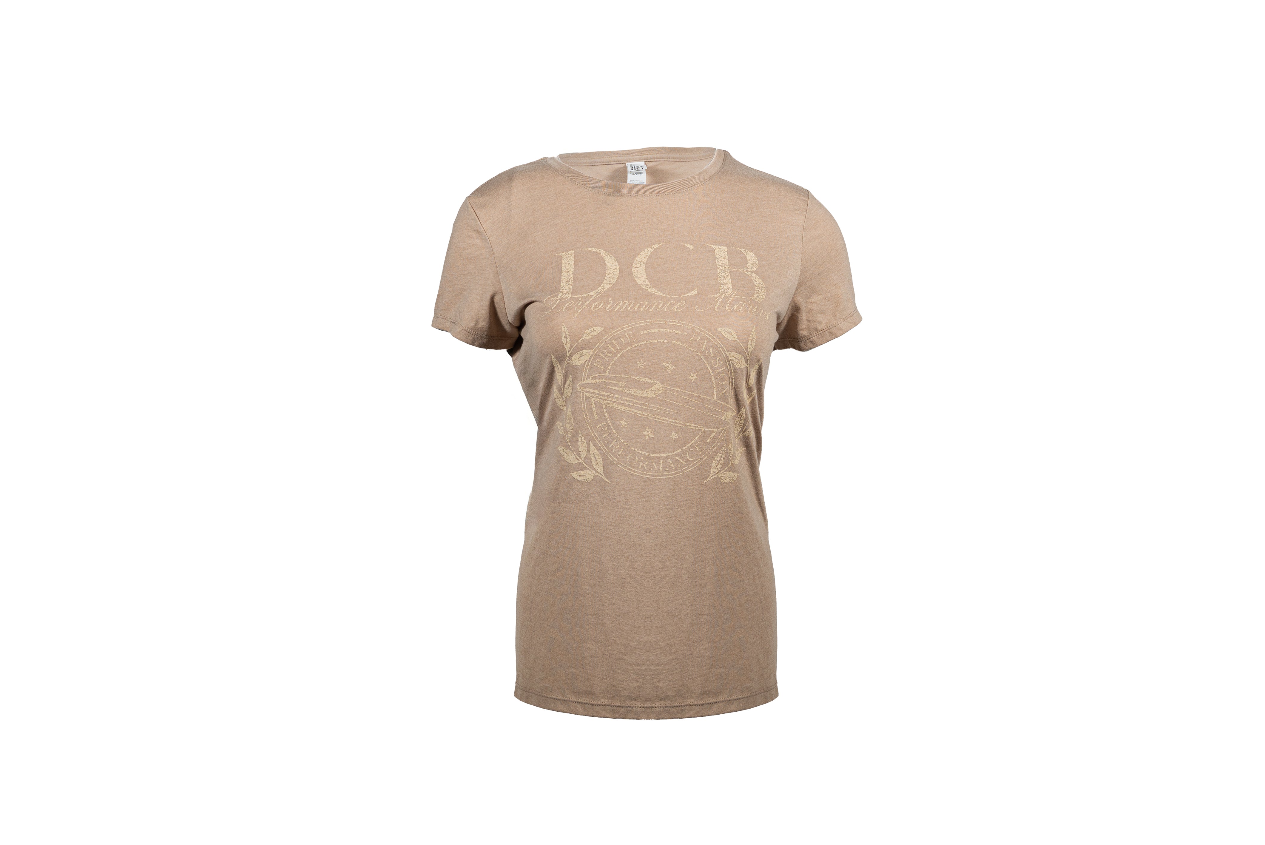 DCB LIGHT BROWN VINTAGE WOMENS T-SHIRT