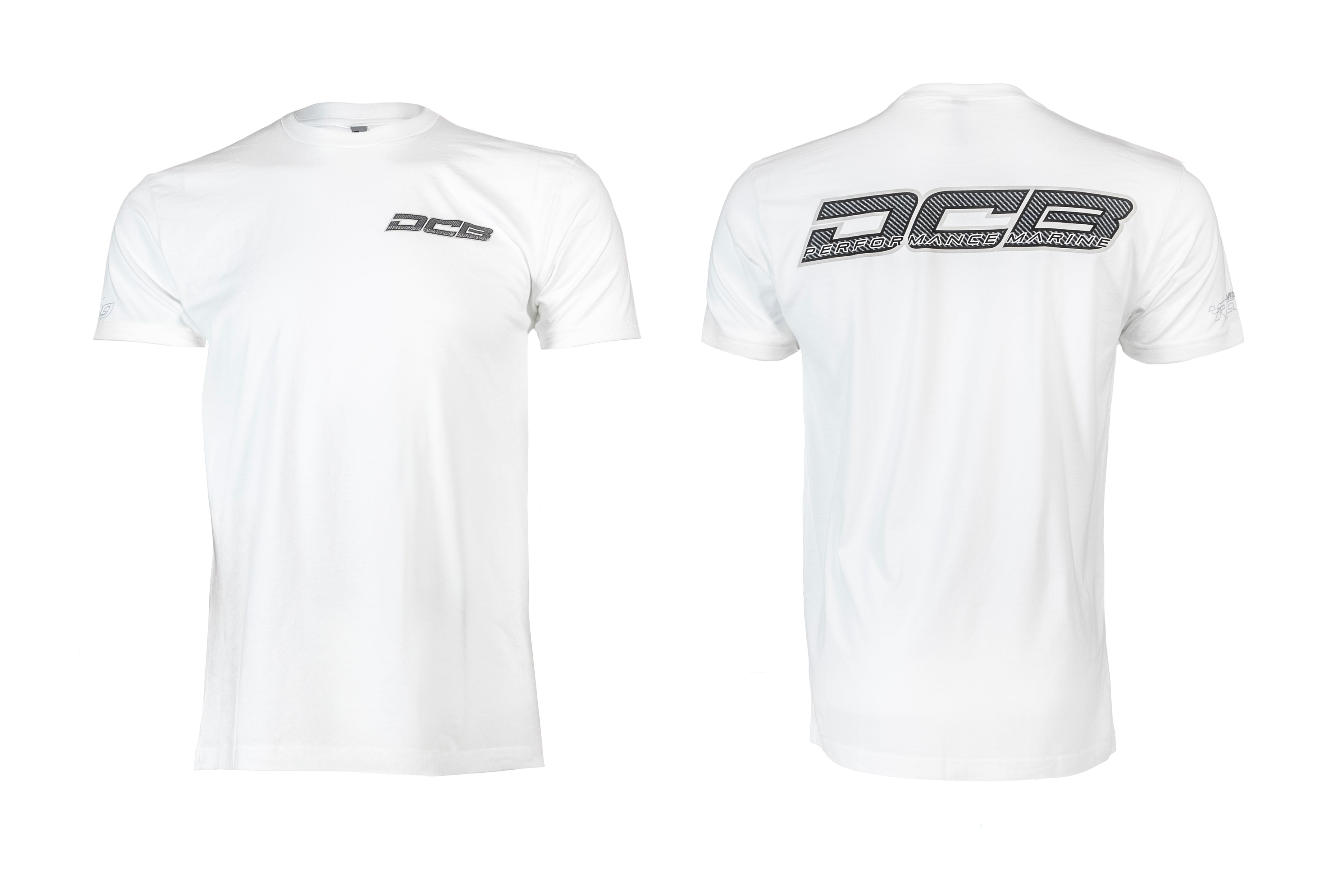 DCB CARBON FIBER LOGO/WHITE MENS T-SHIRT