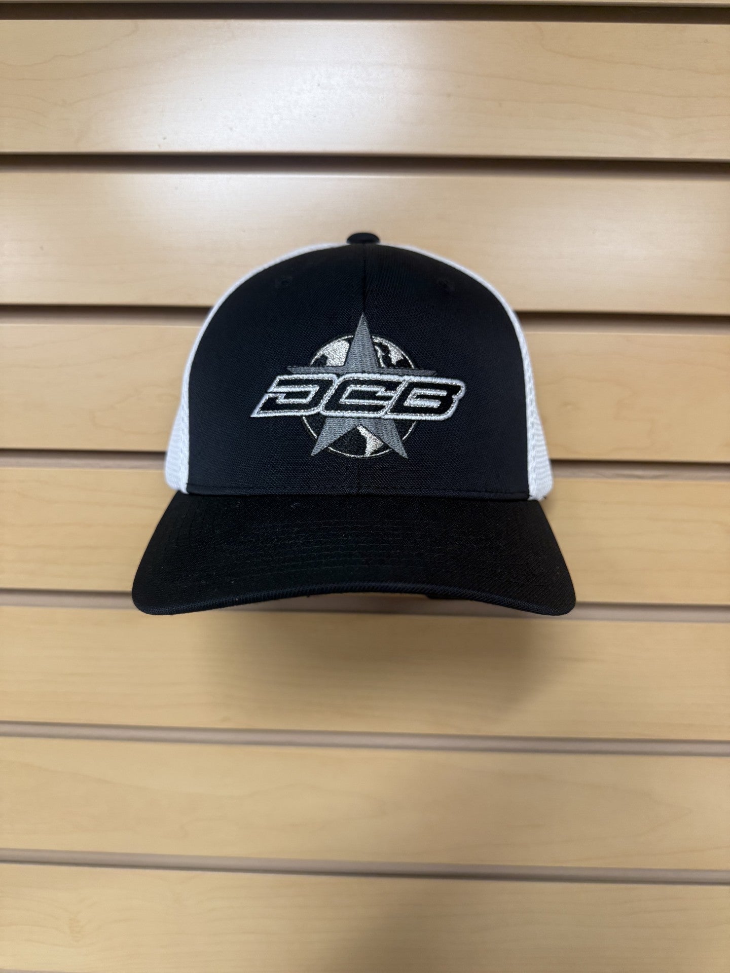 DCB BLACK/WHITE WITH SILVER LOGO FLEX FIT