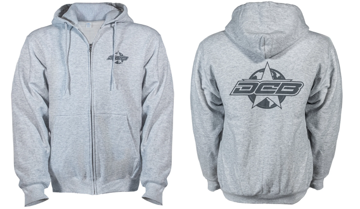 Men's Gray Zip up DCB Hoodie